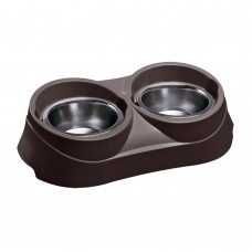 Ferplast DUO FEED BOWL (DOUBLE) WITH STAND L