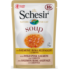 Schesir Cat Pouch Soup With Wild Pink Salmon and Carrots - C677