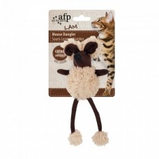 ALL FOR PAWS LAMBSWOOL MOUSE DANGLER - BROWN