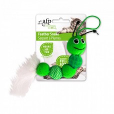 All For Paws FEATHER SNAKE - GREEN cat toy