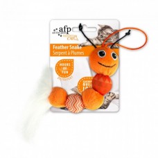 All For Paws FEATHER SNAKE - ORANGE cat toy