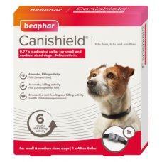 BEAPHAR CANISHIELD FLEA & TICK COLLAR (DELTAMETHRIN) - SMALL & MEDIUM DOGS