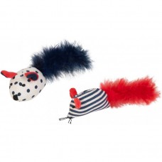 Chomper NAUTICAL MOUSE WITH FEATHER cat toy