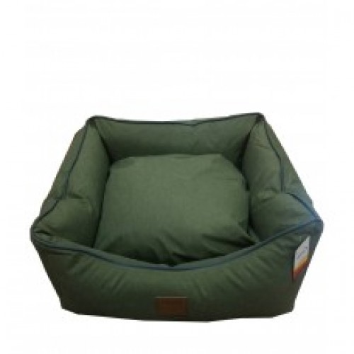 dark green dog bed