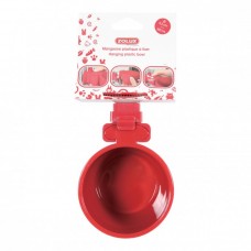 ZOLUX RODENT CAGE PLASTIC FEEDER - RED 300ML