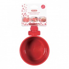 ZOLUX RODENT CAGE PLASTIC FEEDER - RED 500ML