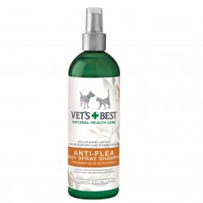 Vet's + Best Natural Anti-Flea Easy Spray Shampoo (16 Oz)