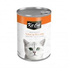 Kit Cat Wild Caught Tuna with Prawn Canned Cat Food 400g