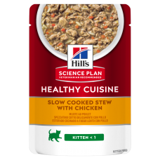 Hills SCIENCE PLAN HEALTHY CUISINE Kitten Stew With Chicken Pouch(12x80g)