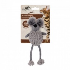 ALL FOR PAWS LAMBSWOOL MOUSE DANGLER - GREY
