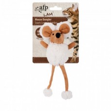ALL FOR PAWS LAMBSWOOL MOUSE DANGLER - TAN