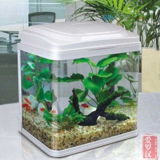 JEBO QR223 Aquarium small fish tank glass white color 23.5 * 16.5*H27.5 cm for home and office